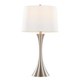 Lenuxe - 24" Metal Table Lamp - Brushed Nickel (Set of 2)