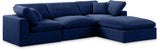 Comfy - 4 Piece Velvet Modular Sectional With Chaise