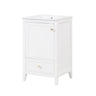 Bathroom Vanity With Sink, Soft Closing Cabinet Door, Storage Rack And Drawer