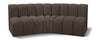Arc - Boucle Fabric 3 Piece Modular Corner Sofa