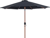 Fiji - Aluminum Patio Umbrella With Round Teak Base