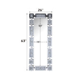 Noralie - Floor Mirror With Faux Diamonds - Mirrored
