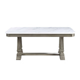 Zumala - Dining Table - Marble Top & Weathered Oak