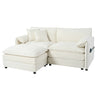 Modern Comfy Deep Seat Modular Sectional Sofa Cloud Couch With Ottoman