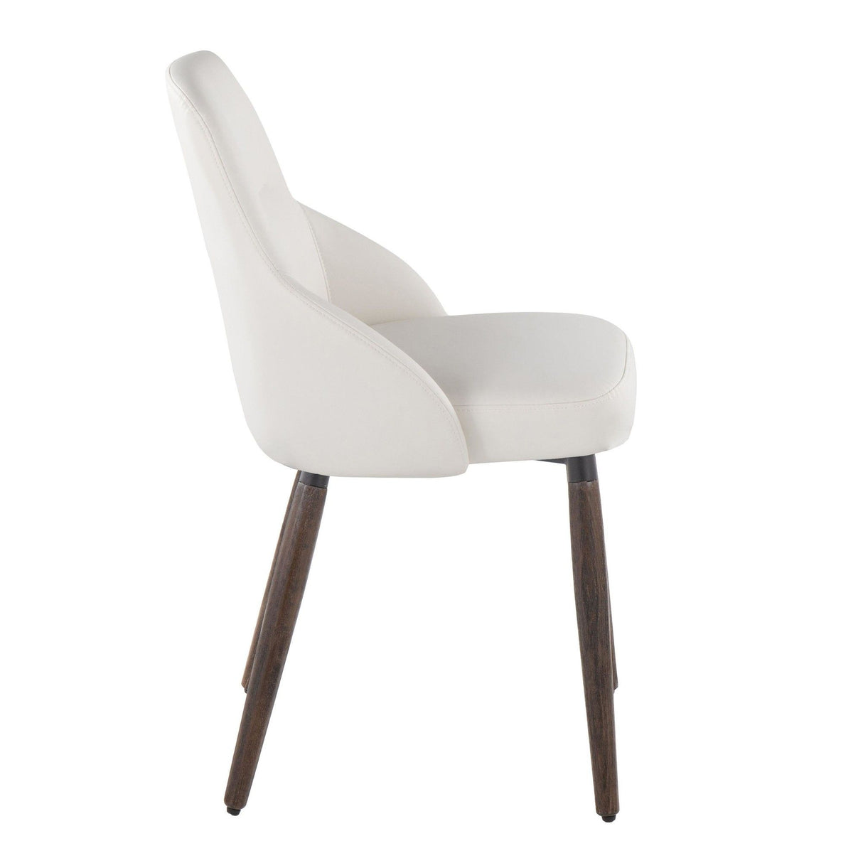 York - Upholstered Chair (Set of 2) - Dark Walnut Wood Legs