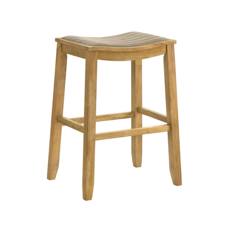Iyani - Coastal Modern Wood Bar Height Kitchen Bar Stool