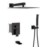 10" Wall Mounted Square Shower System With Rough In Valve