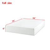6" Tea Memory Foam Mattress In Box, Fiberglass Free