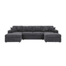 3 Piece Corduroy Double Chaise Sectional Sofa