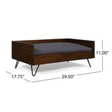 Dog Bed With Sleek Hairpin Legs - Reclaimed Oak / Iron