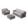 Outdoor Wicker Conversation Set With Cushions, All Weather