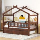 Creativity House Bed With Twin Size Trundle
