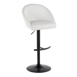 Matisse - Highback Adjustable Barstool With Rounded T Footrest (Set of 2) - Black Metal