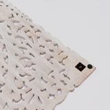 Floral Hand Carved Mandala Square Wall Decor With Spiritual Symbolism - Gold / White