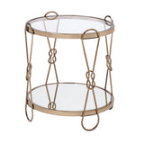 Zekera - End Table - Mirrored & Champagne