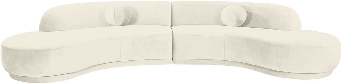 Avra - 146" Velvet Performance Fabric Upholstered Sectional