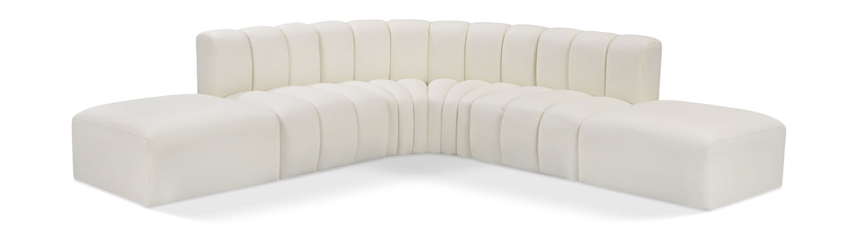 Arc - Faux Leather 6 Piece Corner Modular Sofa