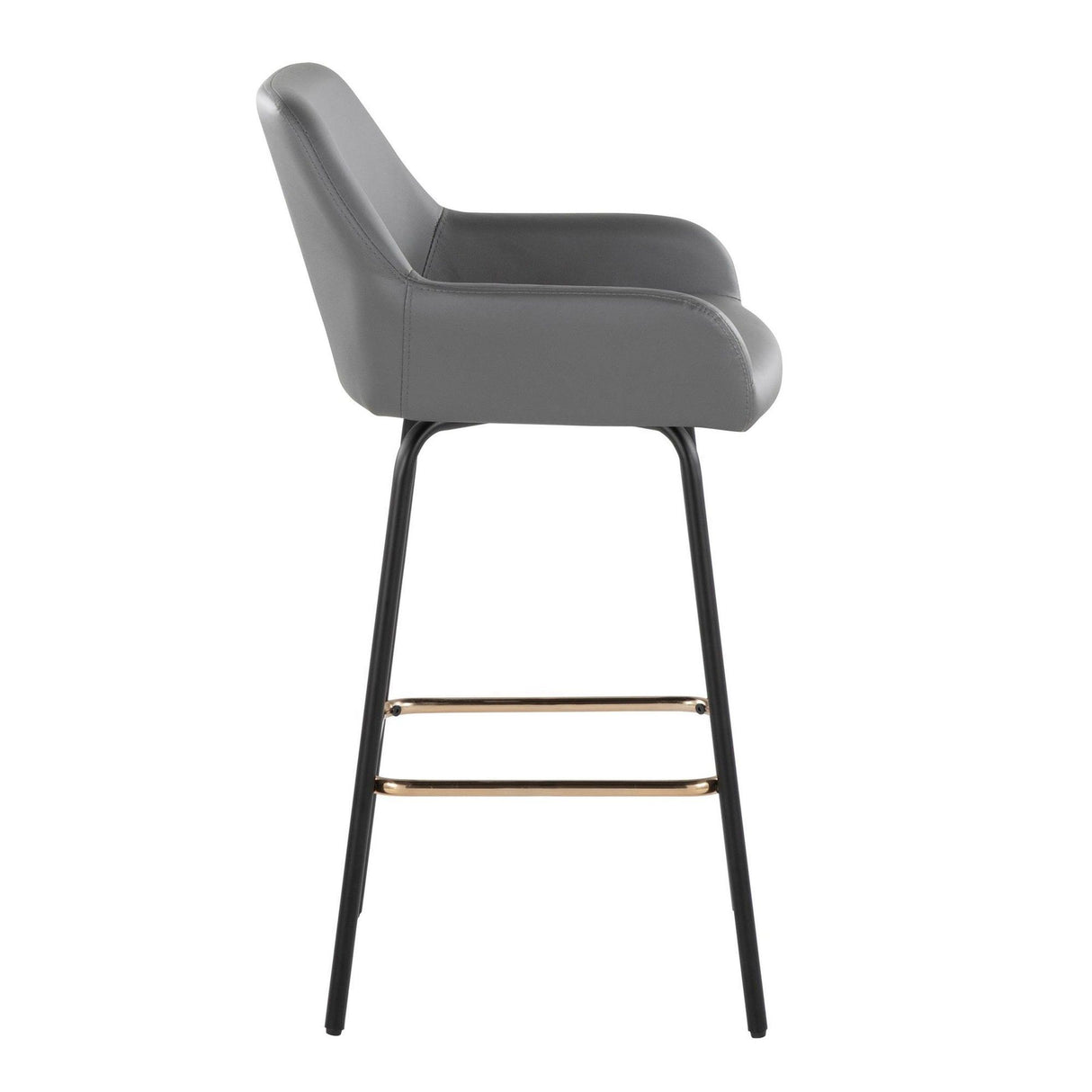 Daniella - 24" Fixed-Height Counter Stool (Set of 2) - Black Metal