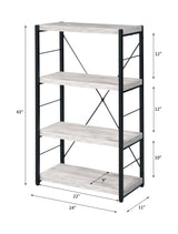 Jurgen - Bookshelf - Antique White & Black