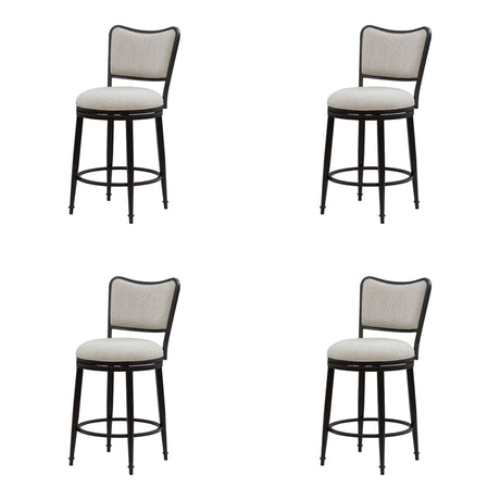 Baxter - Steel Frame Fabric Upholstered Swivel Counter Height Barstool