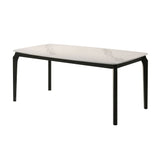 Kimber - Marble Top Dining Table - Black / White