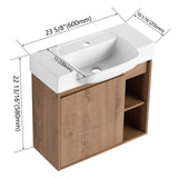 Wall Mounted Bathroom Vanity & Sink & Soft Close Door