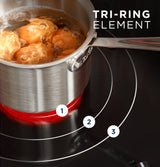 GE JEP5036DTBB - 36" Built-In Knob Control Electric Cooktop - Black