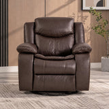 Rocker Recliner Chair With Manual Recline And 360° Swivel Base