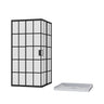 Corner Shower Enclosure Double Sliding Door & Shower Base