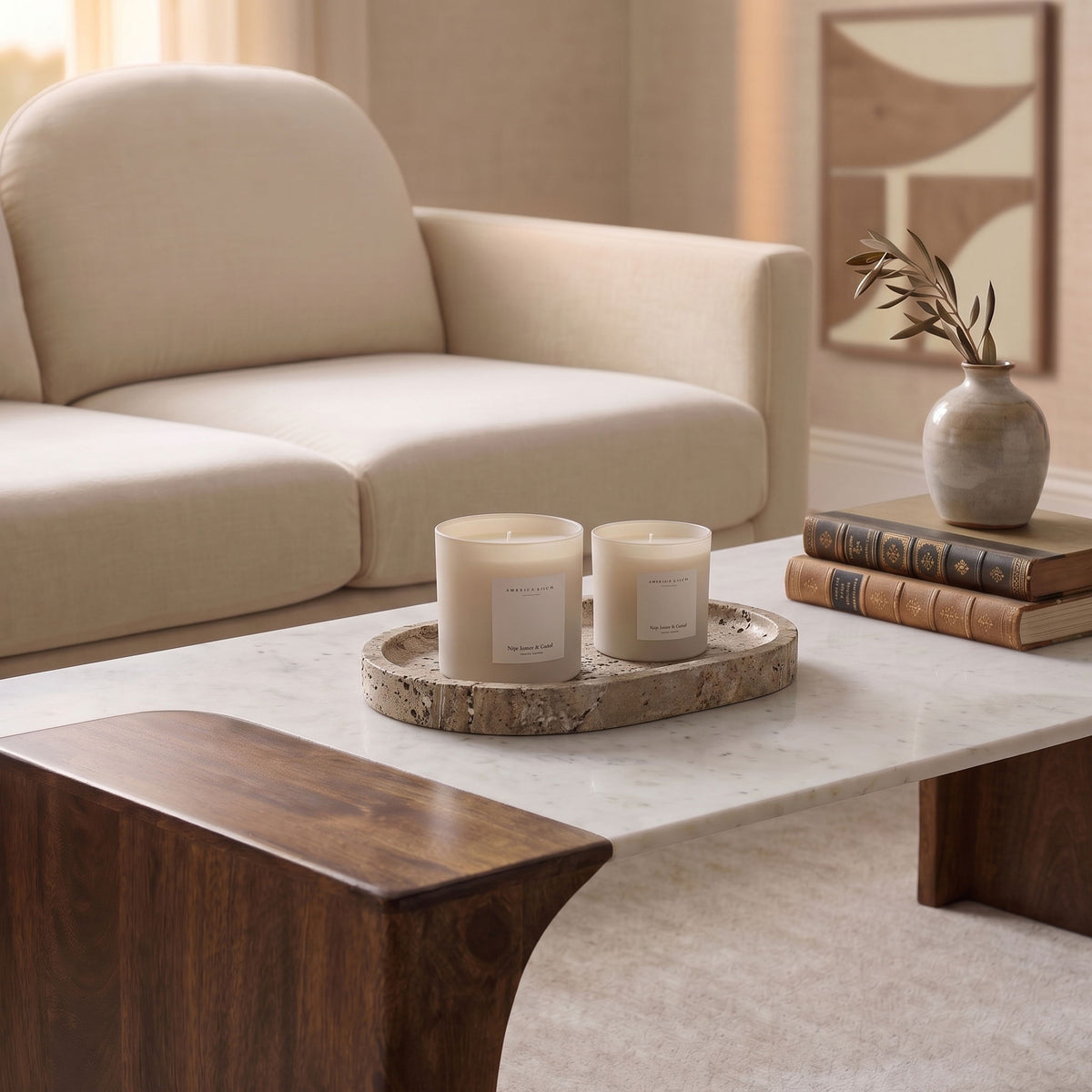 Ophelia - Travertine Tray