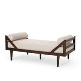 Chic Contemporary Chaise Lounge With Button Tufting And Bentwood Structure
