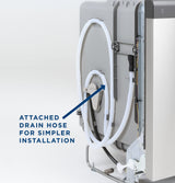 GE GDF535PGRCC - 24 in. Front Control Flush-Mount Dishwasher with 55 dBa Sound Level, Dry Boost & Pocket Handle - Bisque