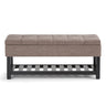 Saxon - Upholstered Transitional Storage Ottoman Bench