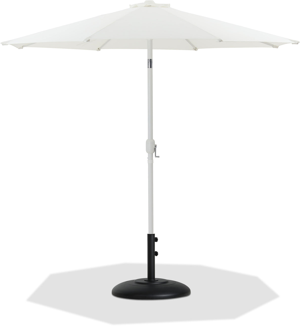 Fiji - Aluminum Patio Umbrella With Round Black And White Base