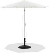 Fiji - Aluminum Patio Umbrella With Round Black And White Base