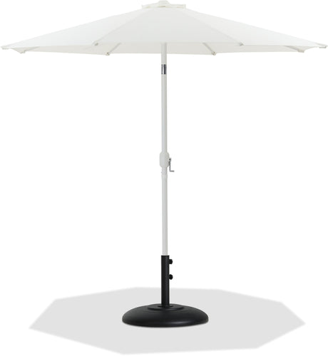 Fiji - Aluminum Patio Umbrella With Round Black And White Base