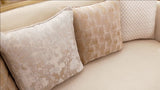 HD-7006 - Loveseat - Beige / Gold