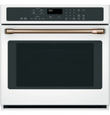 Café CTS90DP4MW2 matte white wall oven handle and hardware detail