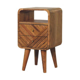 Lille - Mini Curved Nightstand - Oak