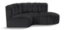 Arc - Faux Leather 3 Piece Modular L-Shaped Sofa