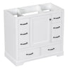 Modern Bathroom Vanity Base Only, 6 Drawer Storage With Adjustable Shelf