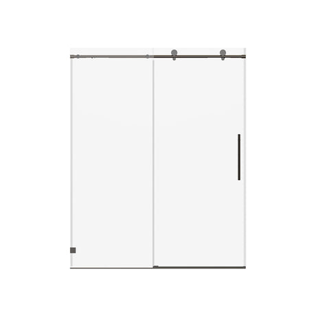 Frameless, Single Sliding Soft Close Shower Doors, 5/16" Sgcc Tempered Glass