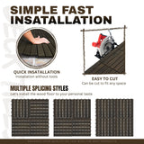 Acacia Hardwood Interlocking Deck Tiles, Striped Pattern