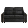 Pull Out Sofa Bed With Adjustable 3 Position Backrest, USB Charging Ports, Side Pockets