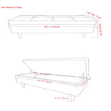 Shay - Large Square Coffee Table Storage Ottoman Mid-Century Style