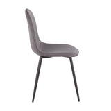 Pebble - Contemporary Chair (Set of 2) - Black Steel