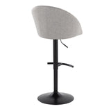 Matisse - Highback Adjustable Barstool With Rounded T Footrest (Set of 2) - Black Metal