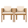 Outdoor Dining Chairs With Rope Handles (Set of 2)
