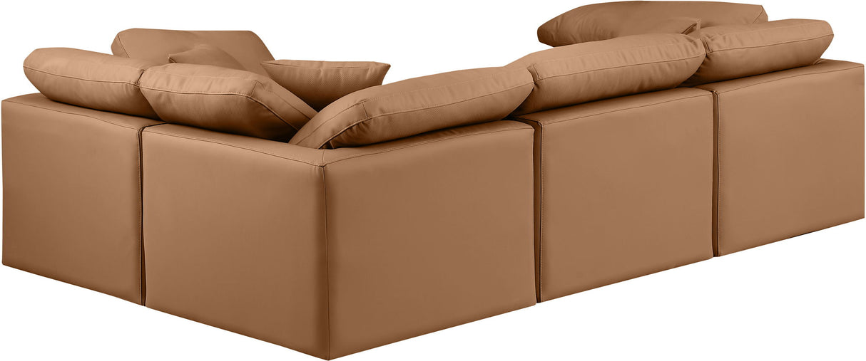 Indulge - Faux Leather 4 Piece Modular Corner Sectional