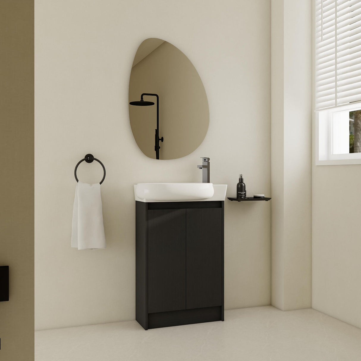Freestanding Bathroom Vanity & Sink, Soft Close Doors